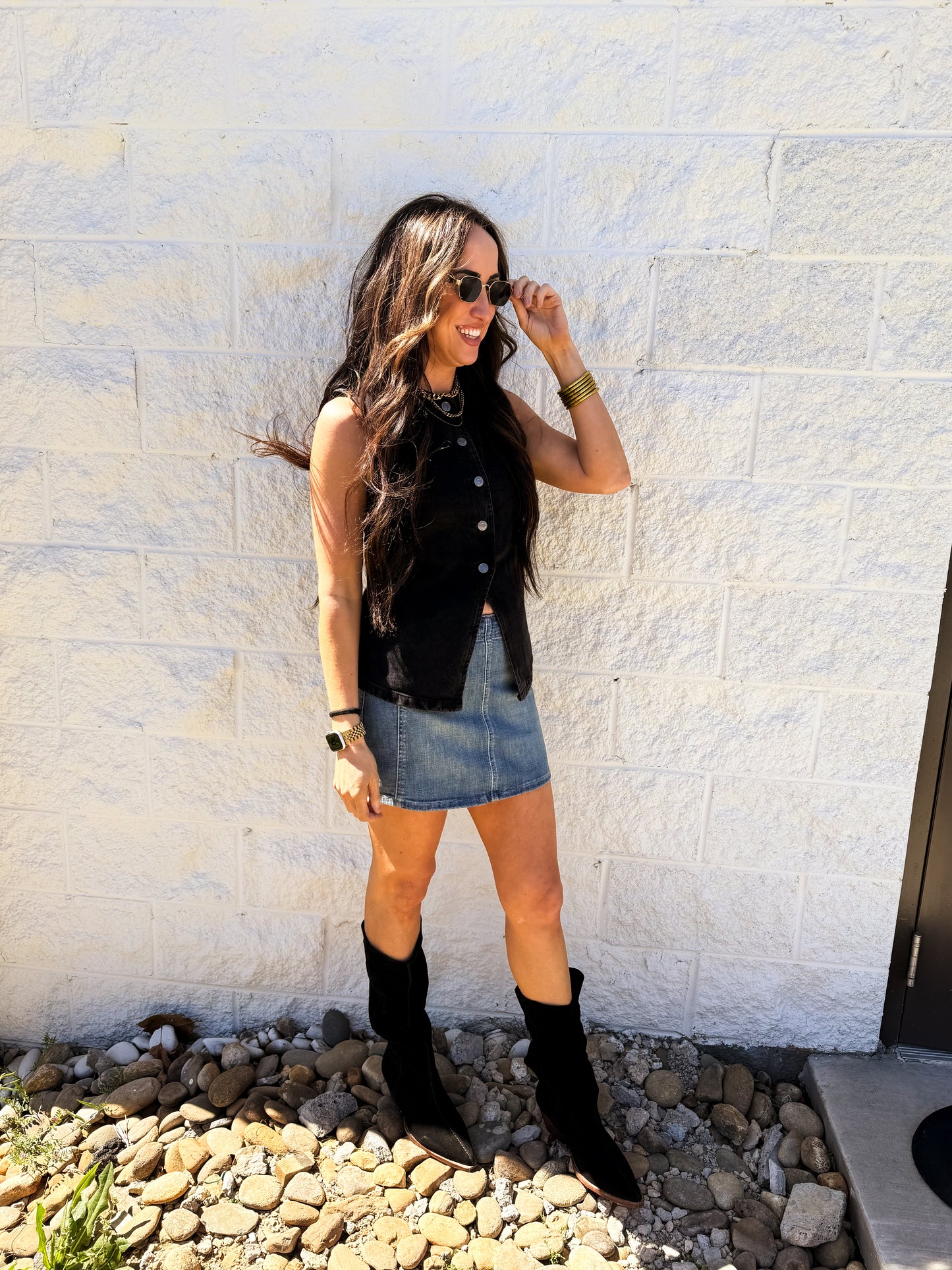 Free People - Aimee Vest - Black