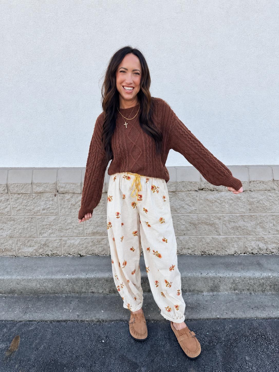 Free People - On Repeat Drawstring Pants - IVORY FLORAL