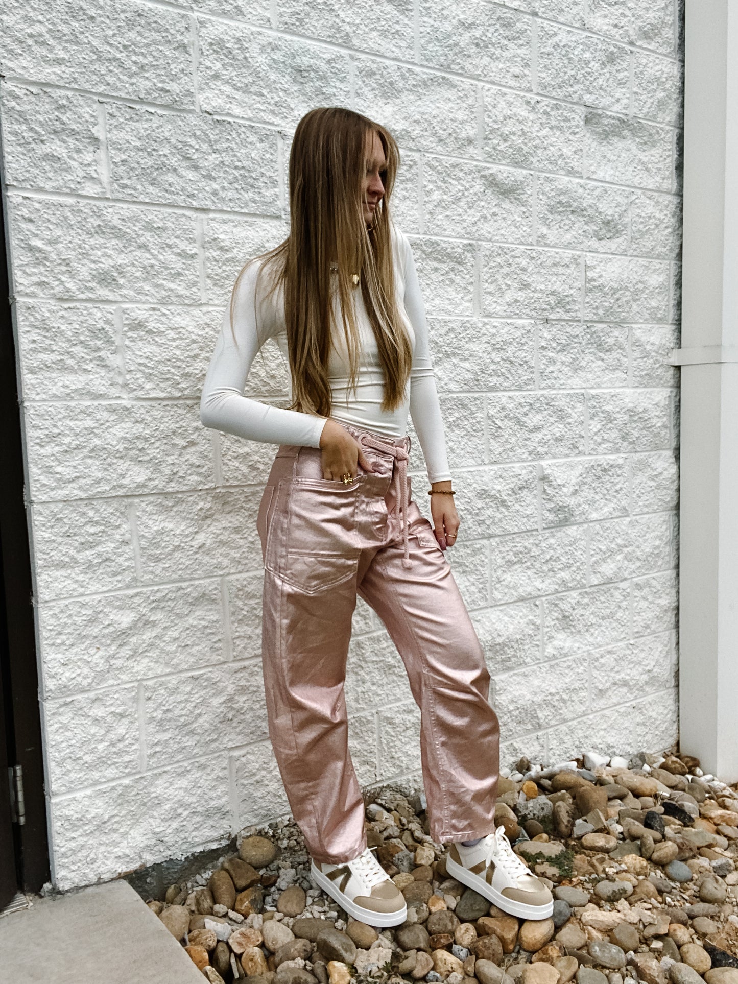 Free People - Moxie Metallic Low Slung