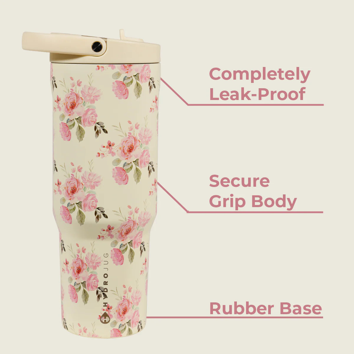 HydroJug - Keepsake Floral Edition | 32oz Sport Tumbler Leakproof & Insulated