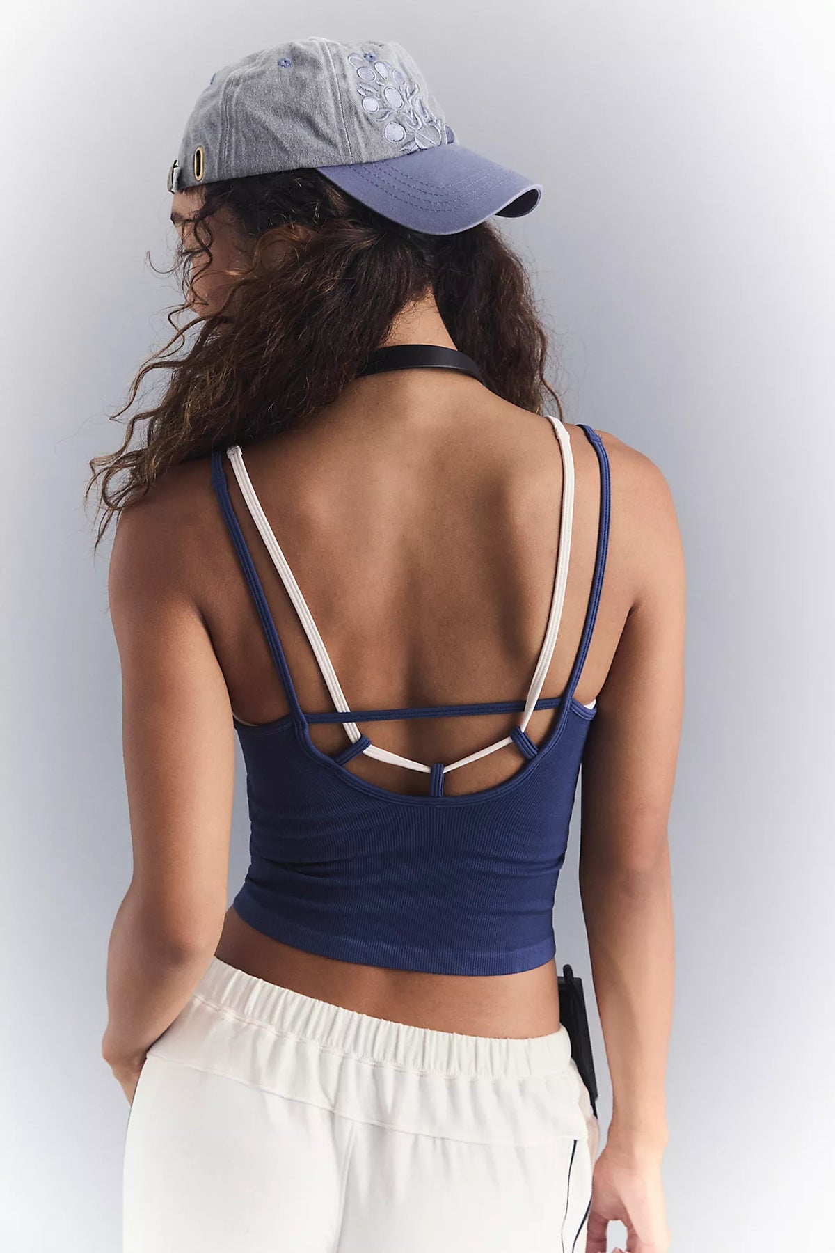Free People - All Clear Coastline Cami - TRUE NAVY/CREAM