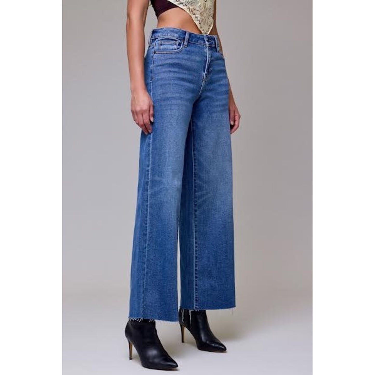 Hidden - Nori Dark Wash High Rise Wide Leg Jeans