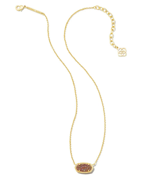 Kendra Scott - Elisa Gold Pendant Necklace - SPICE DRUSY