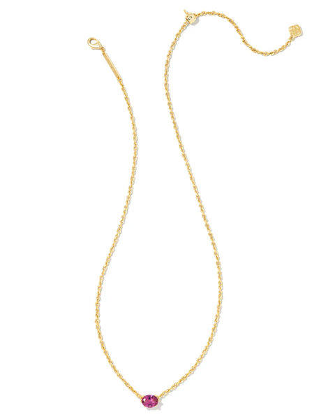Kendra Scott - Cailin Gold Pendant Necklace- PURPLE CRYSTAL