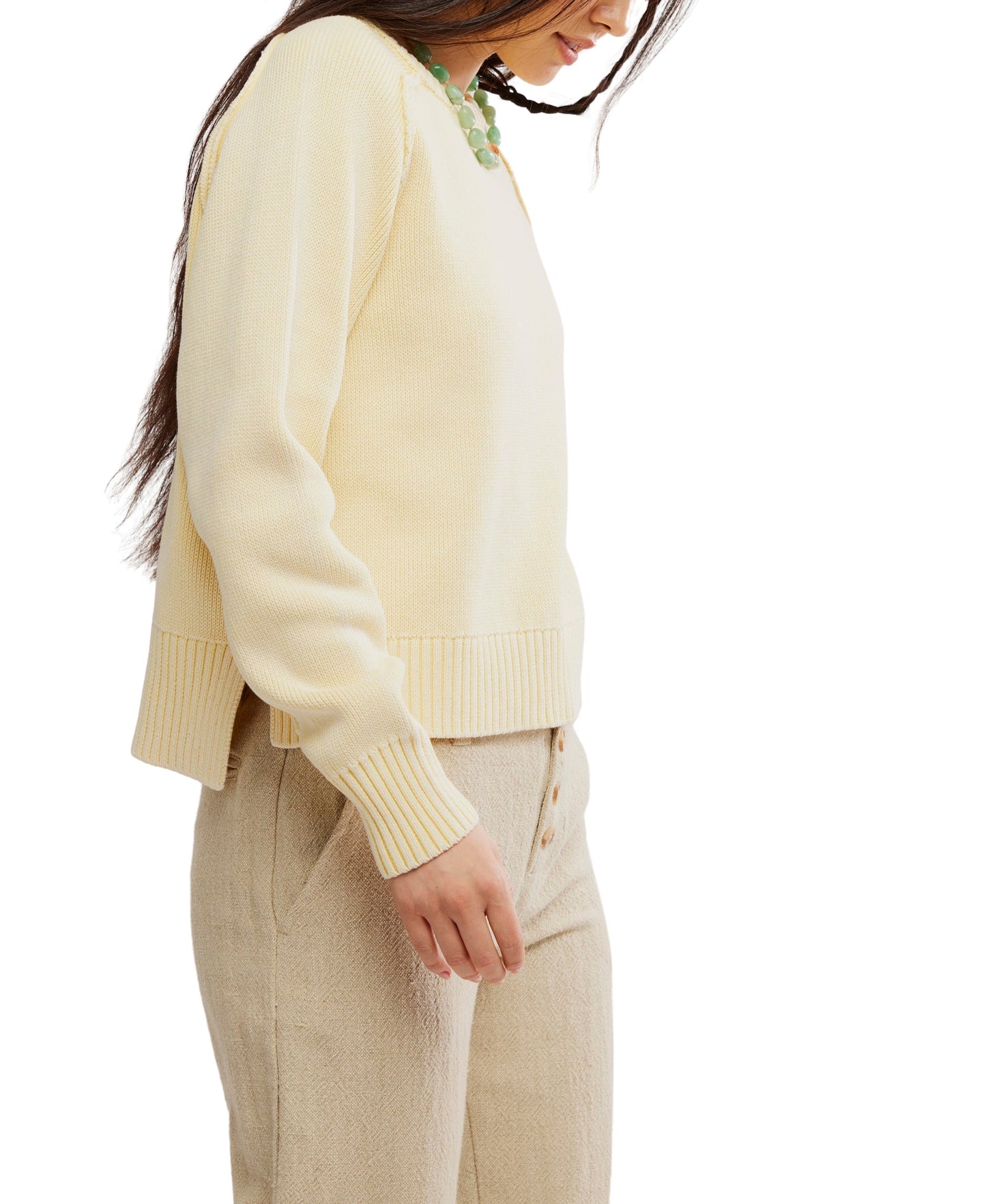 Free People - Spring Street Pullover - BANANA CREAM