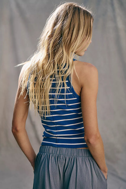 Free People - Mia Striped Tank - NAVY COMBO