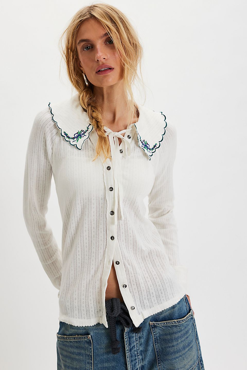 Free People - Juniper Long Sleeve Cardi - IVORY