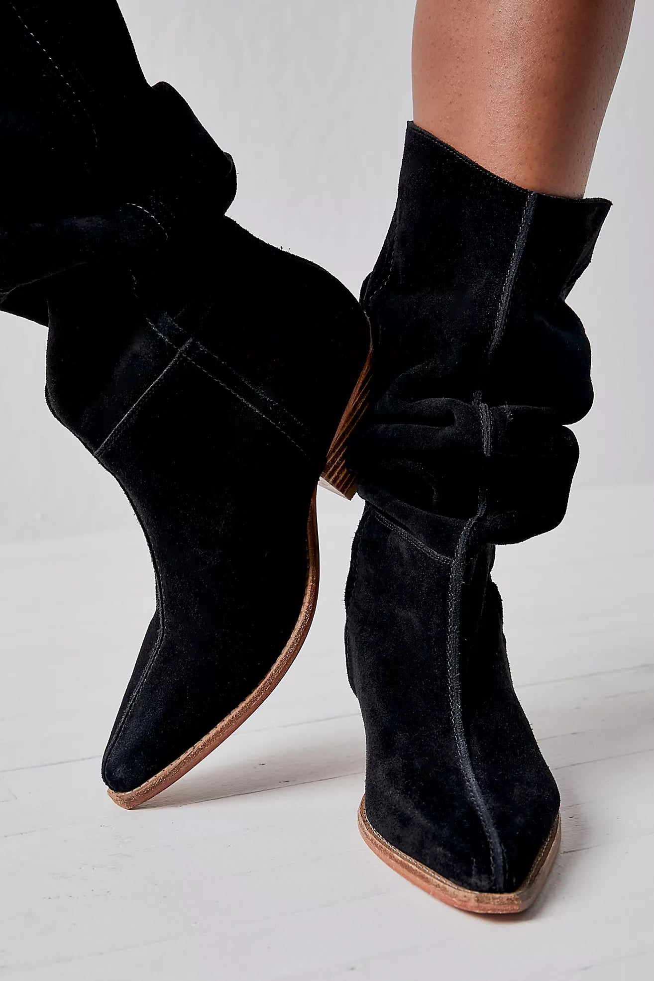 Free People Sway Low Slouch Boot Black Yes Doll Boutique LLC