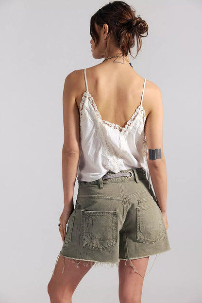 Free People - Moxie Barrel Shorts - FERN