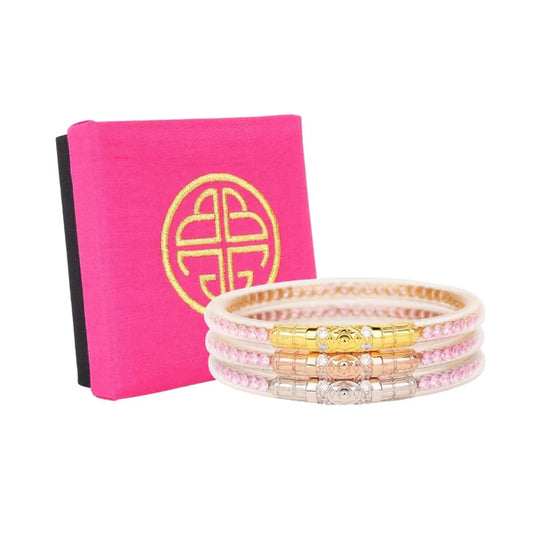 BuDhaGirl - Three Queens All Weather Bangle - PETAL PINK