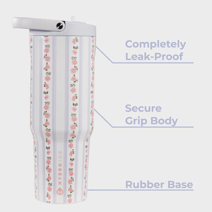 HydroJug - Primrose Floral Edition | 32oz Sport Tumbler Leakproof & Insulated