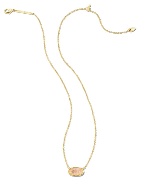 Kendra Scott - Grayson Gold Pendant Necklace - ROSE QUARTZ