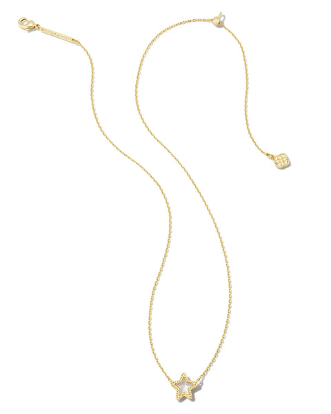 Kendra Scott - Jae Gold Star Small Short Pendant Necklace - IVORY MOP