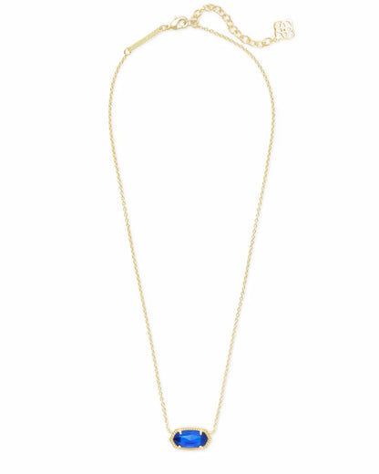Kendra Scott -Elisa Gold Pendant Necklace- COBALT CAT'S EYE