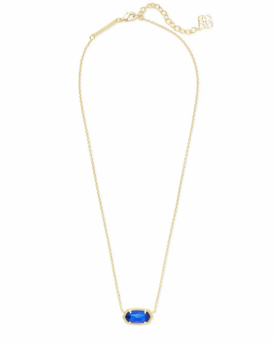 Kendra Scott -Elisa Gold Pendant Necklace- COBALT CAT'S EYE