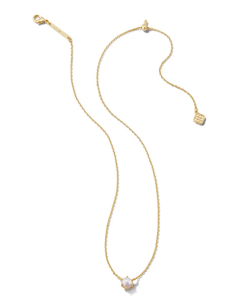 Kendra Scott - Ashton Gold Pendant Necklace in White Pearl
