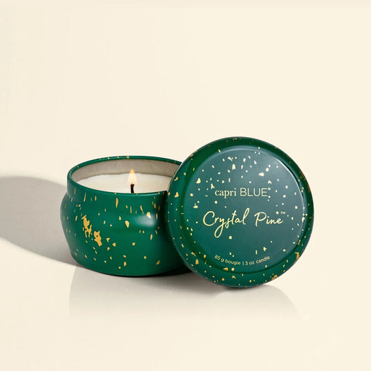 Capri Blue - Crystal Pine Glimmer Mini Tin, 3 oz