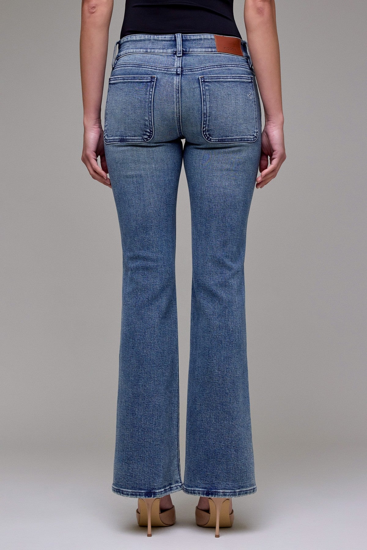 Hidden - Ryan Vintage Wash Low Rise Stretch Bootcut Jeans