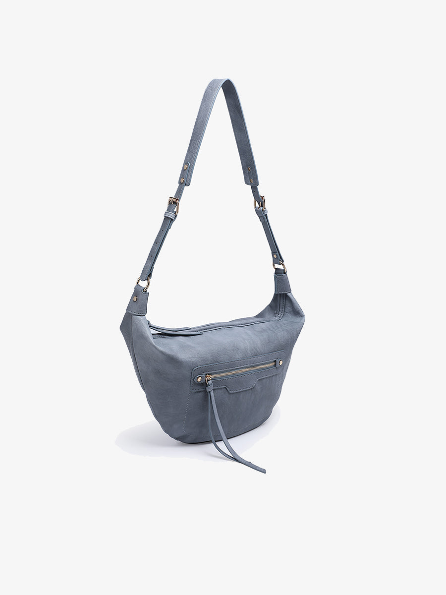 Leigh Vegan Hobo - DUSTY BLUE