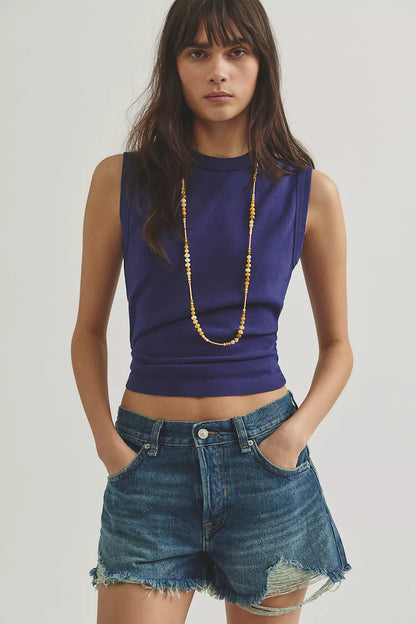 Free People We The Free - Now Or Never Distressed Denim Short - SENSATIONAL