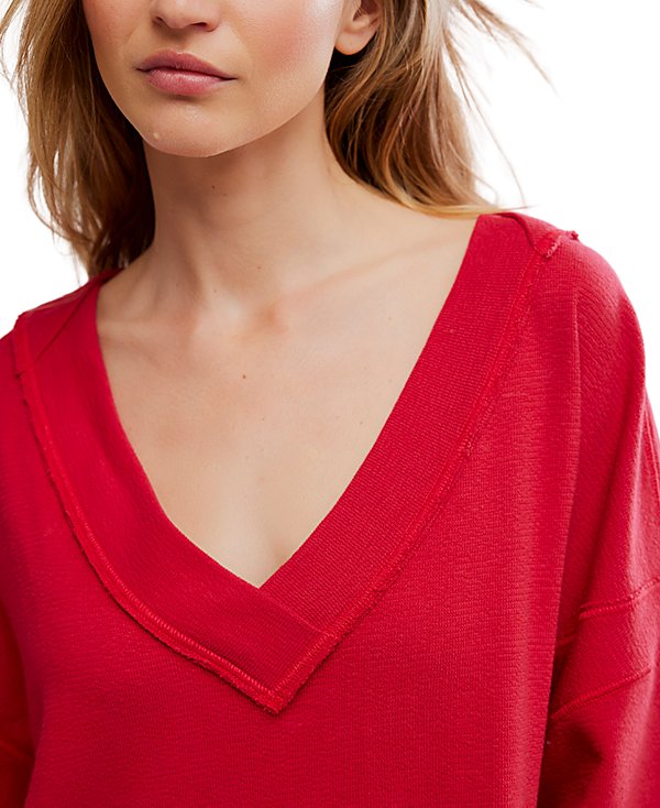 Free People - Staycation Pullover - DEEP CHERRY