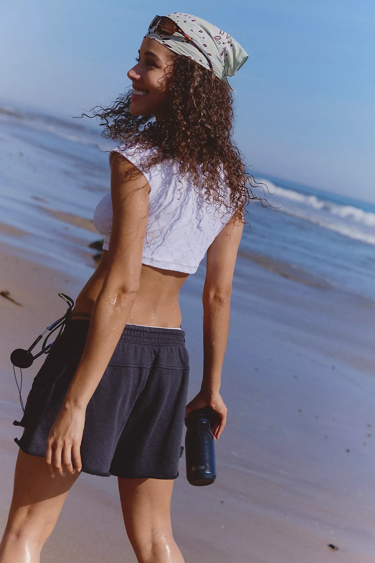 Free People - Knockout Sweat Shorts - BLACK