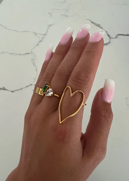 Chansutt Pearls - Gold Heart Ring