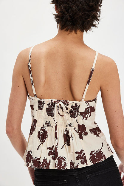 Free People - Susie Printed Top - BITTERSWEET COMBO