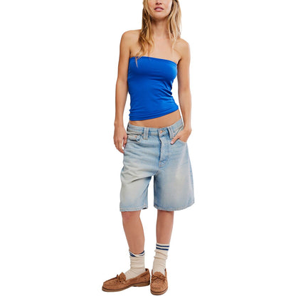 Free People - Carrie Seamless Tube Top - BLUE SPLENDOR