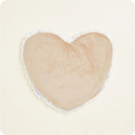 WARMIES - Marshmallow Brown Microwavable & Cooling Heart Heat Pad