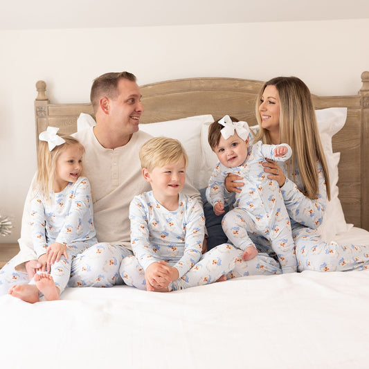 BLUE SANTA BABY - Baby PJ Set