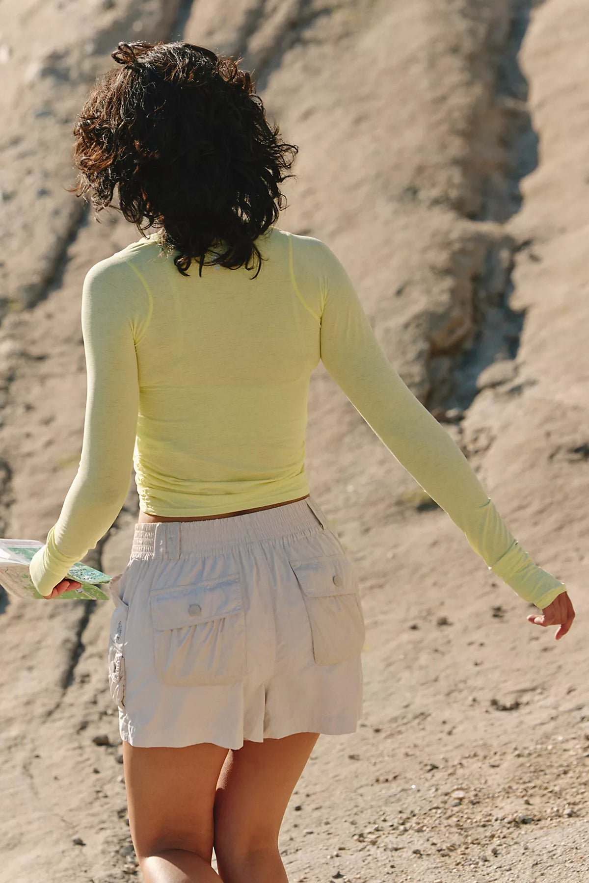 Free People - Tempo Ruched Long Sleeve - Vapor Lime