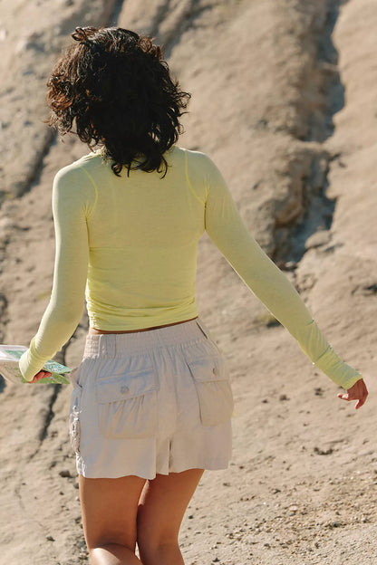 Free People - Tempo Ruched Long Sleeve - Vapor Lime