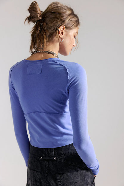 Free People - Protagonist Long Sleeve - CORNFLOWER BLUE