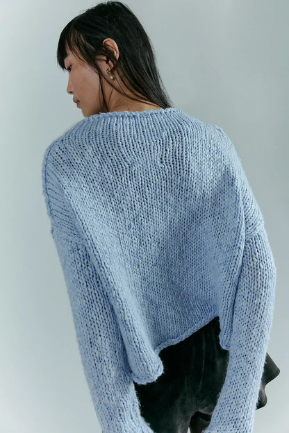 Free People - Opal Rollneck Knit Sweater - CASHMERE BLUE