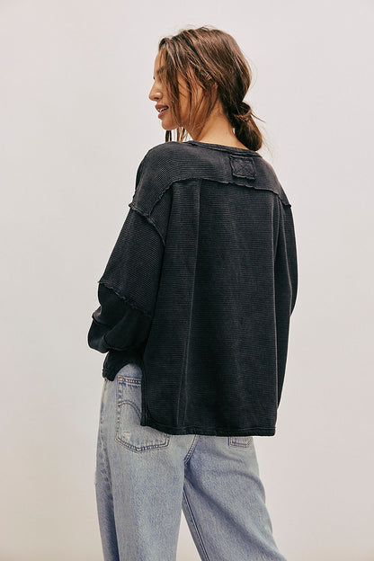 Free People - Total Eclipse Tee - BLACK