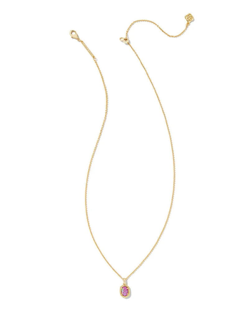 Kendra Scott - Daphne Framed Pendant Necklace - MAGENTA KYOCERA OPAL