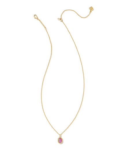 Kendra Scott - Daphne Framed Pendant Necklace - MAGENTA KYOCERA OPAL