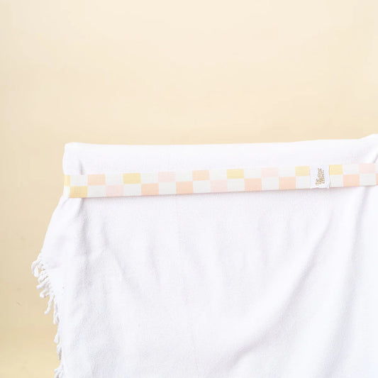 Stay-Put Towel Band - Peach Check