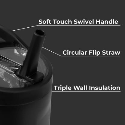 HydroJug - Black | 32oz Sport Tumbler Leakproof & Insulated