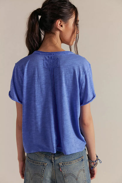 Free People - Take 2 Tee - CORNFLOWER COMBO