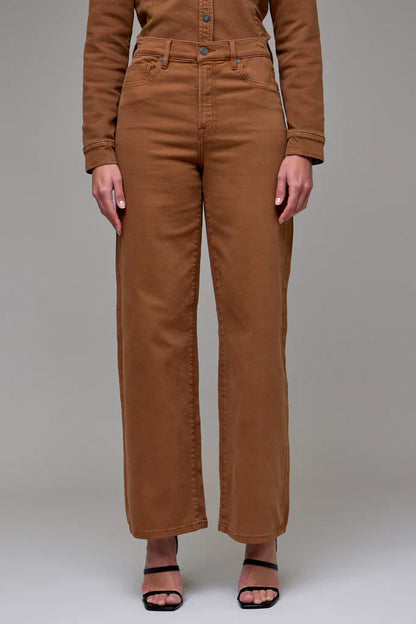 Hidden - Logan Tawny Stretch High Rise Relaxed Dad Jean
