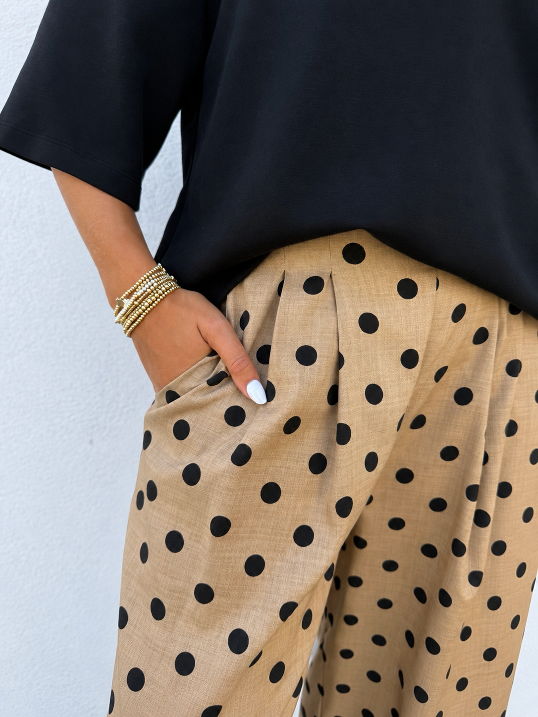 Classic Dot Wide Leg Pants