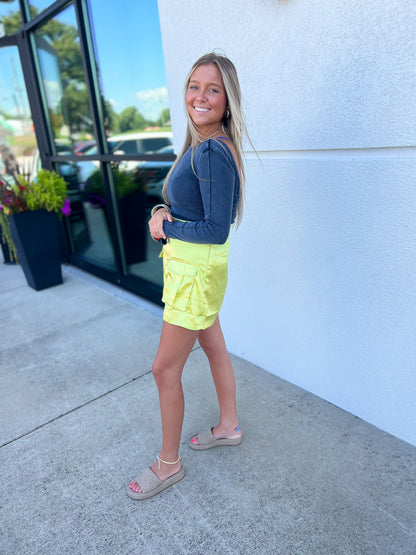 Electric Lime Skort