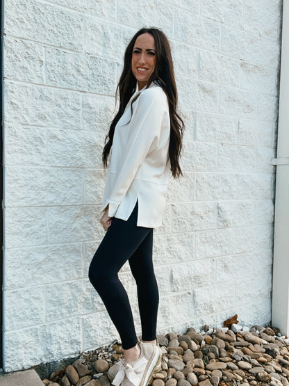 Harriet Collared Long Sleeve - IVORY