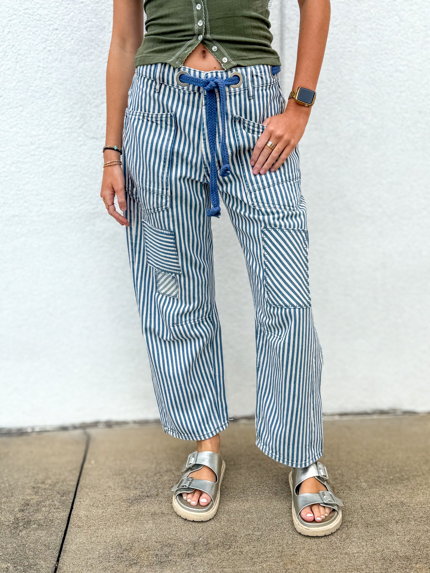 Free People -Moxie Railroad Low-Slung Jeans - Railroad