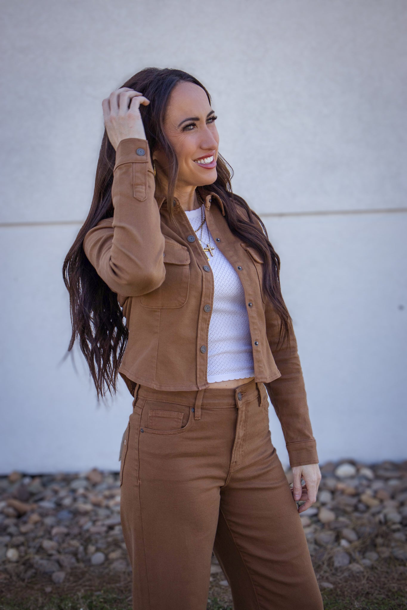 Hidden - Abbey Tawny Tapered Button-Up Shirt