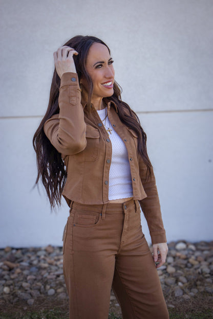 Hidden - Abbey Tawny Tapered Button-Up Shirt