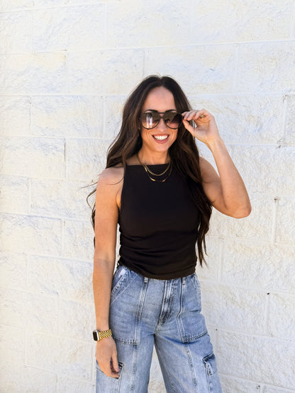 Free People - Mia Tank - BLACK