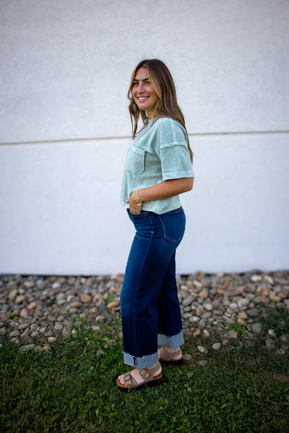 Hidden -Logan- Dark Wash High Waisted Dad Jean